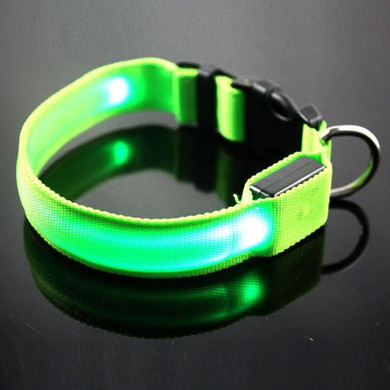 Nylon Pet LED Dog Collar Night Safety LED Flashing Pet Supplies Dog Cat Collar Small Designer Products for Dogs Collars