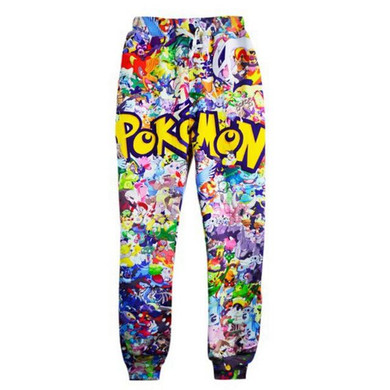 Newest Fashion Joggers Pants 3D Graphic Printed Funny Anime Pokemon Sweatpants for mens/womens Hip Hop style Trousers