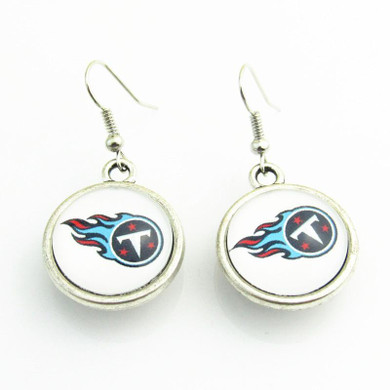Newest Double Football Drop Earrings Tennessee Titans Team Logo Drop Earrings For Women Jewelry 10pairs/lot
