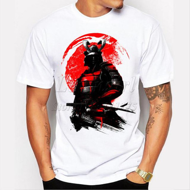 Newest 2016 men's fashion short sleeve Samurai Warrior t-shirt  funny tee shirts Hipster O-neck popular tops