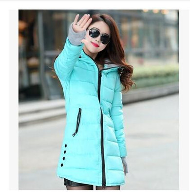 New Women's Winter Jacket Women Cotton Parkas Jackets Winter Hooded Jacket Fashion Girls Padded Slim Long Coat Jackets Plus Size