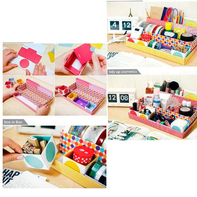 New Arrival Desk Cosmetic Storage Box Container Bag Stuff Organizer Box In Box DIY Dresser Cosmetics Storage Hot Sale