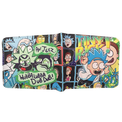 New Arrival Cartoon Ricky and Morty Men Wallets Children Women Short Leather Prints Purse Coins Purse Zipper Pocket Cards Holder