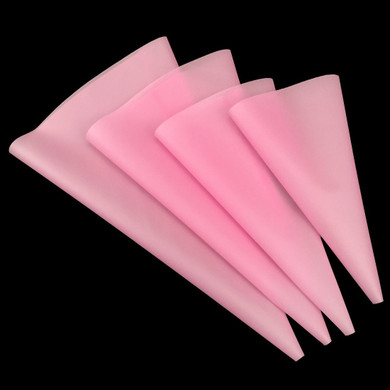 New Arrival 4pcs Confectionery Bag Silicone Icing Piping Cream Pastry Bag Nozzle DIY Cake Decorating Baking Decorating Tools