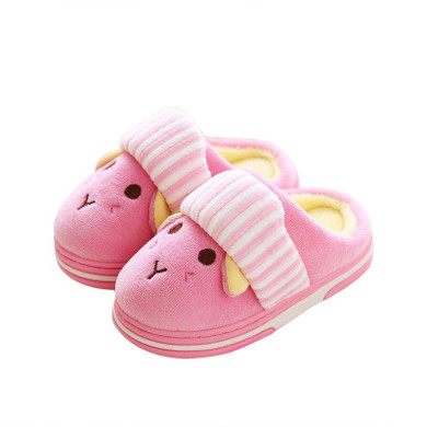 New Brand Children Warm winter Cotton Slippers Kids Cartoon Rabbit Home Furnishing Shoes Baby Boys Girls Indoor Antiskid Slipper