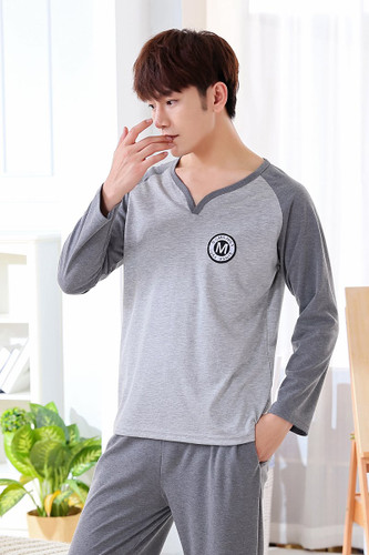 New Arrivals Men Pajamas Long-sleeved Autumn Winter Male Pajama Set Men Pure Full Cotton Pajamas For Men Set Sleepwear Suit