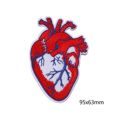 Heart Embroidery Patch For Clothing Punk Motif Iron On Patches DIY Badge Garment Decoration