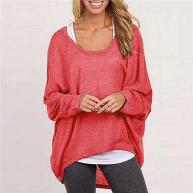 V-Neck Knitting Sweaters Autumn Women Pullovers 2018 Casual Loose Sweater Tops Winter Femme Solid Color Long Women's Top