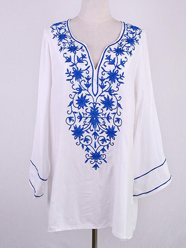 V-neck Bohemia Mini Beach Dress