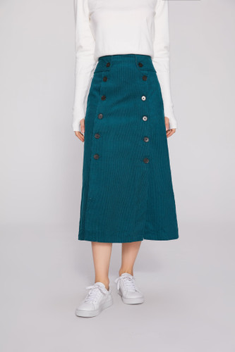 Buttoned Corduroy Skirt F7SDRD12021