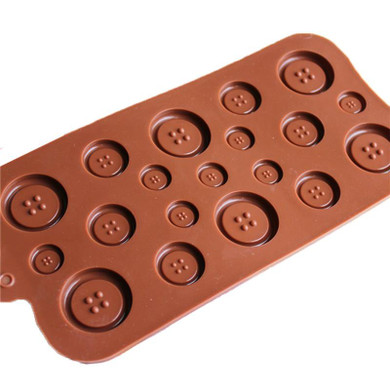Button Shaped 3D Silicone Mold DIY Fondant Mold Baking Tool Chocolate Cookies Pastry Candy Jelly Decor Kitchen Tool Random Color