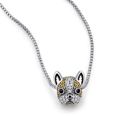 DIY 925 Sterling Silver Multicolor Cute Dog Charm Beads For Bracelet