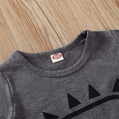 Baby Boys Cartoon Monster Long Sleeve Romper Cheap Baby Clothes In Bulk