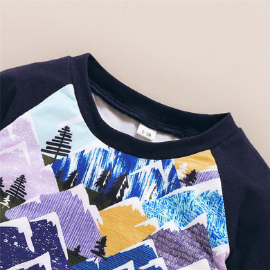 Baby Boys Long Sleeve Printed Romper Baby Clothes Cheap Wholesale