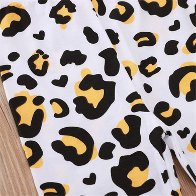 Girls Printed Leopard T-shirt & Pants Girls Boutique Clothing Wholesale