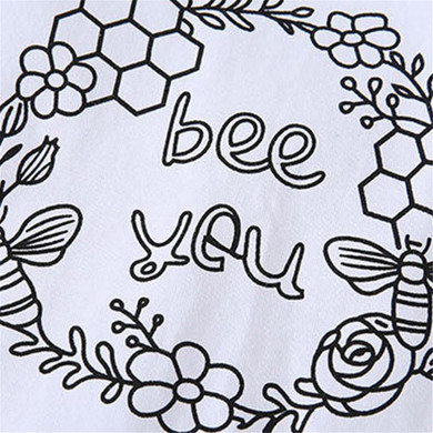 Baby Girls Bee You Long Sleeve Romper & Solid Pants & Headband Wholesale Baby Clothes In Bulk