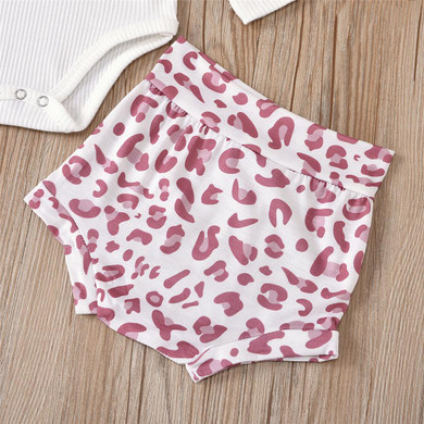 Baby Girls Long Sleeve Romper & Shorts & Headband Babywear Wholesale