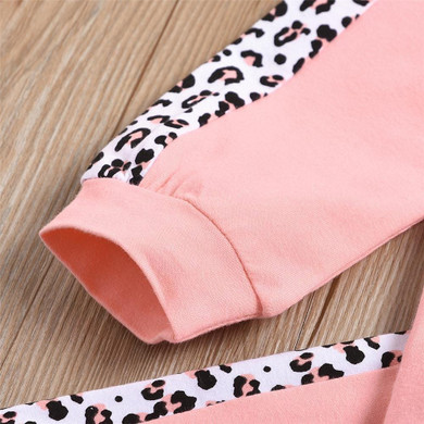 Girls Sassy Leopard Hooded Long Sleeve Top & Pants Girls Boutique Clothes Wholesale
