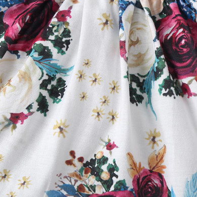 Baby Girls Long Sleeve Top & Floral Allover Print Suspender Skirt