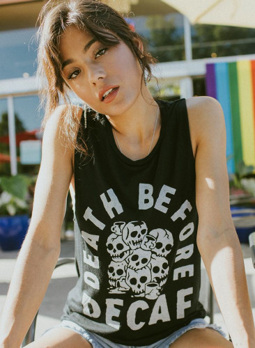 Death Before Decaf Muscle Tee