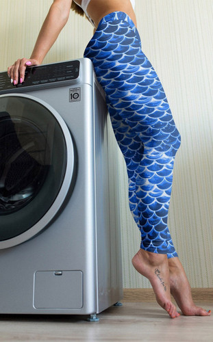 Mermaid scale leggings Capris and Shorts
