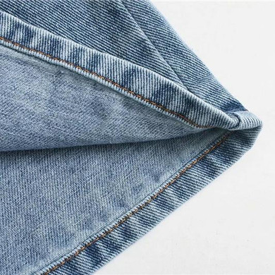 Patchwork Ruffled Denim Blouses