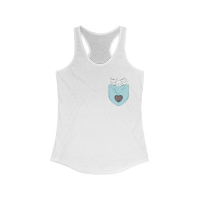 Pocket Style with kitties Racerback Tank Top