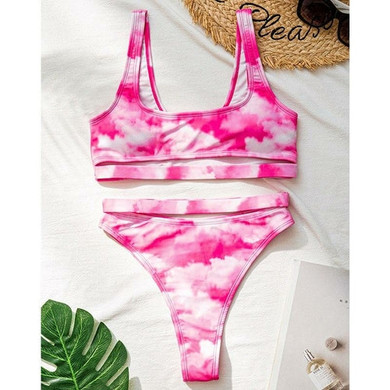 High Waist Bikini Set Retro Women's Swimsuit