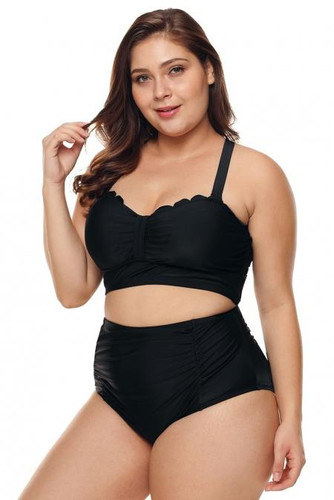 High Waist Plus Size Bikini Swimsuit