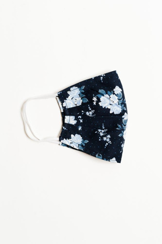 Bouquet Navy Face Mask