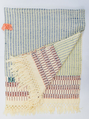 Throw Indigo + Apricot