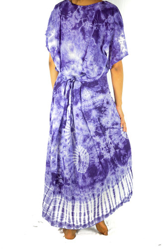 Tie Dye Maxi Dress Boho Kaftan Hippie Dress
