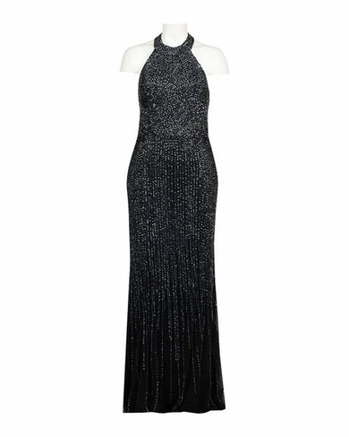 Beaded Mermaid Evening Gown