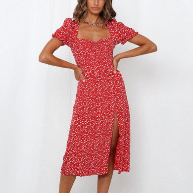 Elegant Floral Print Dress