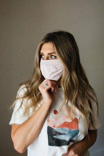 Blush Daisy Face Mask