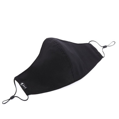 Silk + Cotton Cloth Face Mask - Black Paisley