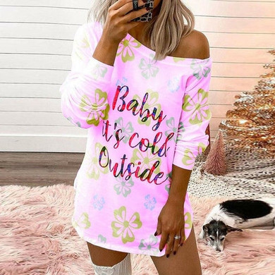 Elegant Letter Tie-dye Print Long Sweatshirt