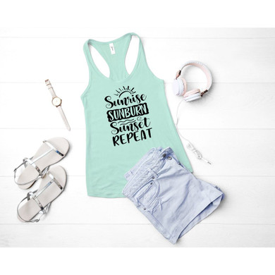 Sunrise Sunburn Sunset Repeat Tank