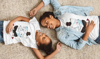 White Graphic "Map Girl" Youth Tee