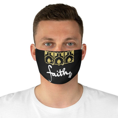 Black FAITH Fabric Face Mask