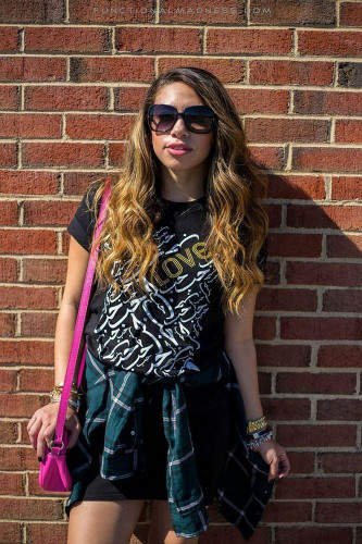 Black Graphic "Love" Tee