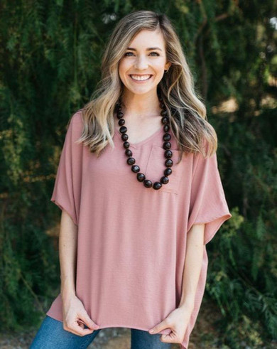 Mauve Boho Top