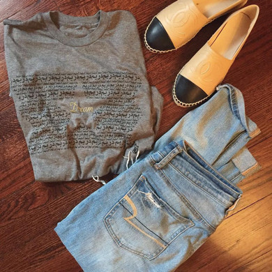 Gray Graphic "Dream" Tee