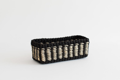 All Purpose Storage Tray | Black + White band