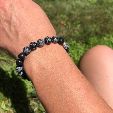 Snowflake Obsidian Bracelet