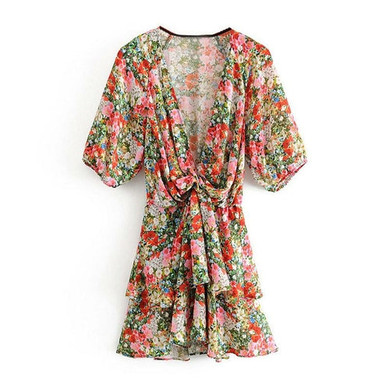 Women Floral Print Mini Dresses