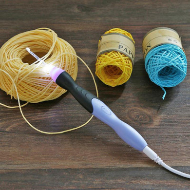 9 in 1 Light Up Crochet Hooks Knitting Needles USB Rechargeable LED