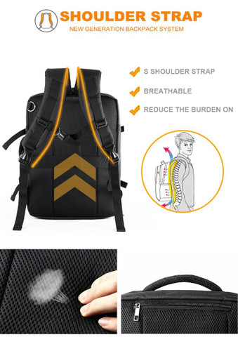 MOYYI Multi function Business Travel Double Compartment Backpacks