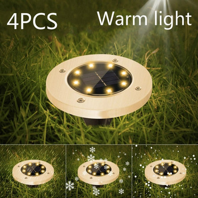 YANKE Solar Powered Ground Light Waterproof Garden Pathway Deck Lights with Lawn Outdoor Buried Light Plug-in Lamp Dropshipping