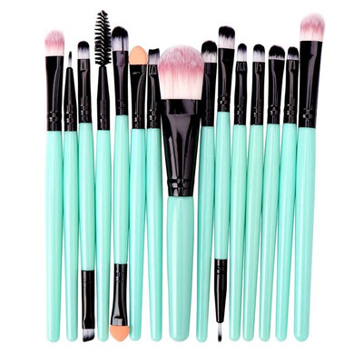 Lemoda Makeup Brushes Set 15pcs Eyebrow Highlighter Powder Foundation Eye Shadow Brush Cosmetics Professional Makeup Brush
